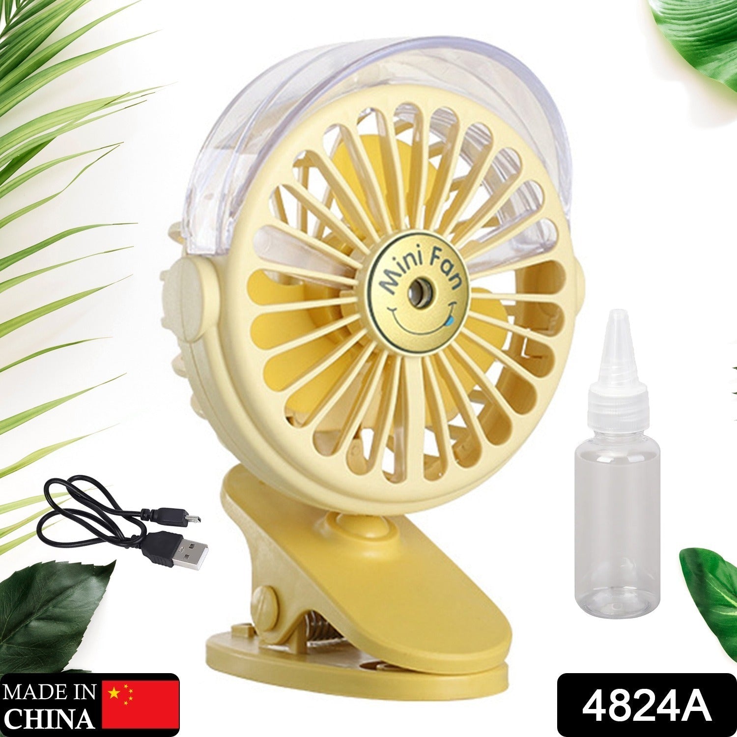 4824A Clip Desk Fan with Small Spray Bottle, Portable Wind Desktop Table Cooling Fan in Single Button, Adjustment Mini Personal Fan for Home Desktop Office Car Indoor Outdoor Travel DeoDap 4824A Clip Desk Fan with Small Spray Bottle, Portable Wind Desktop Table Cooling Fan in Single Button, Adjustment Mini Personal Fan for Home Desktop Office Car Indoor Outdoor Travel DeoDap